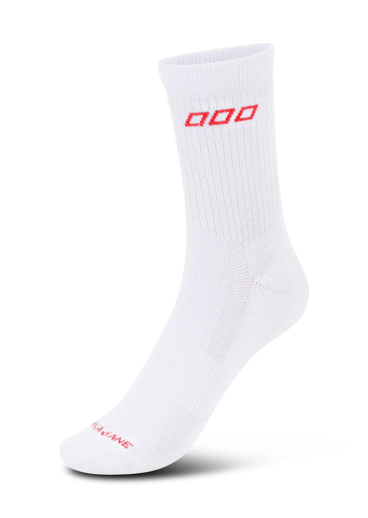 Lorna Jane LJ Quarter Crew Socks - White & Strawberry