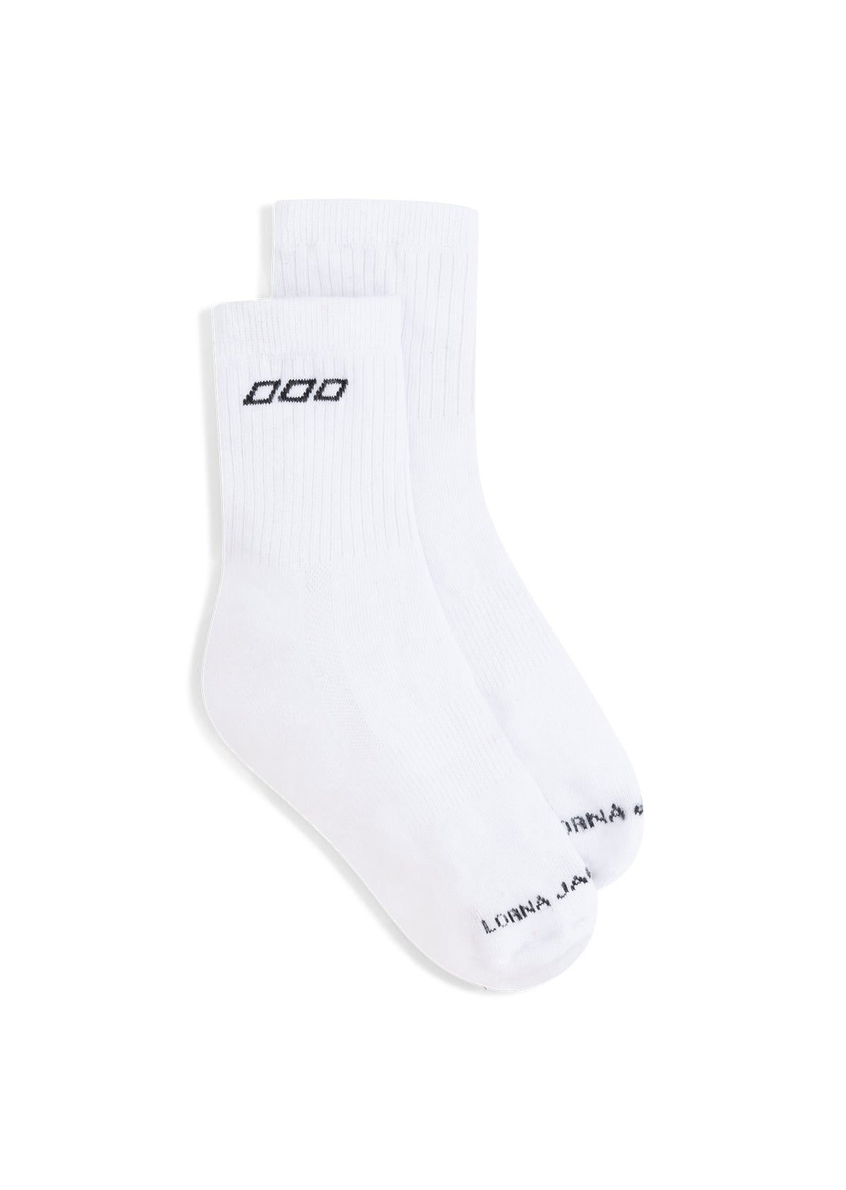Lorna Jane LJ Quarter Crew Socks - White