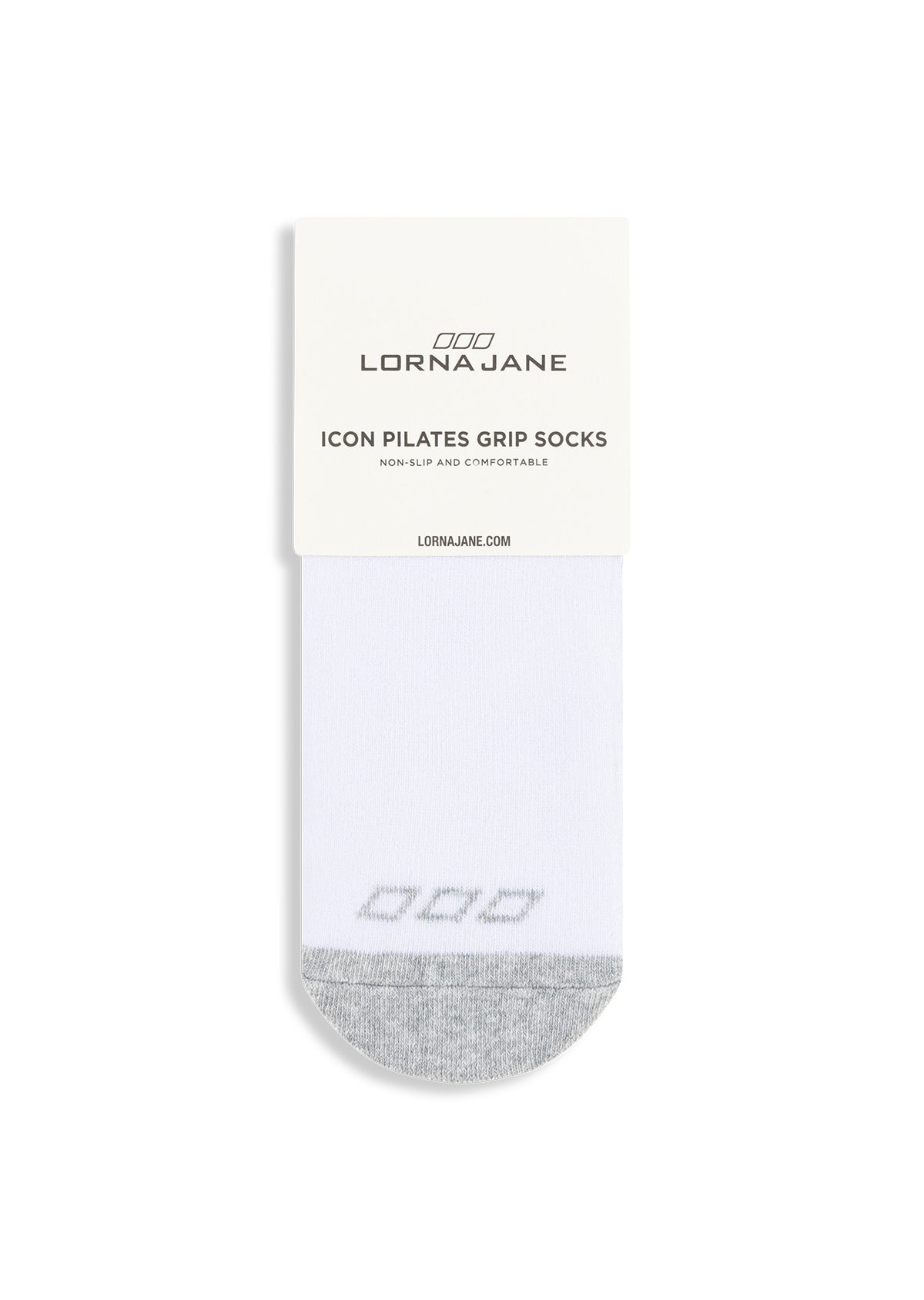 Lorna Jane Icon Pilates Grip Socks - White & Grey Marl
