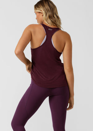 Lorna Jane Slouchy Gym Tank - Dark Grape