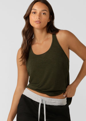 Lorna Jane Slouchy Gym Tank - Luxury Green
