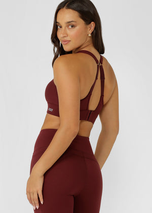 Lorna Jane Amy Maximum Support Sports Bra - Cranberry