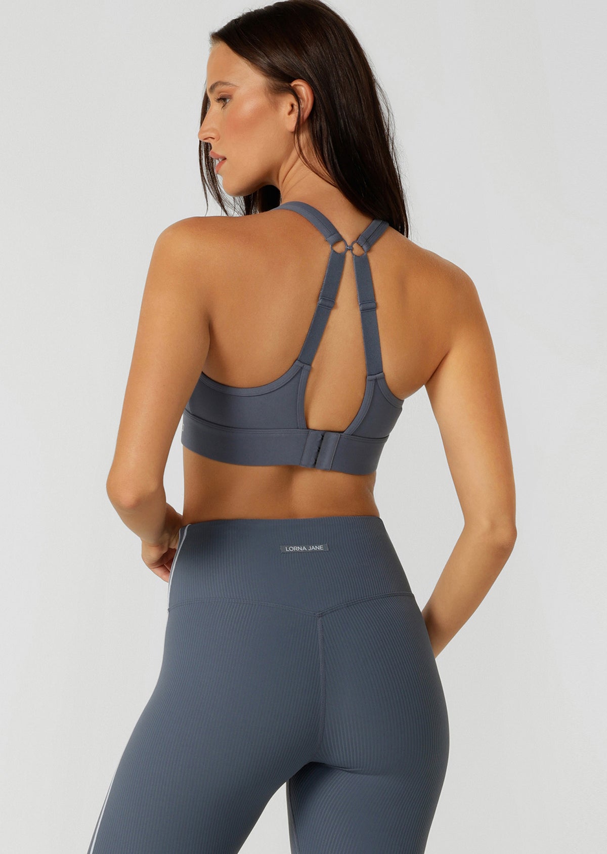 Lorna Jane Amy Maximum Support Sports Bra - Dark Powder Grey