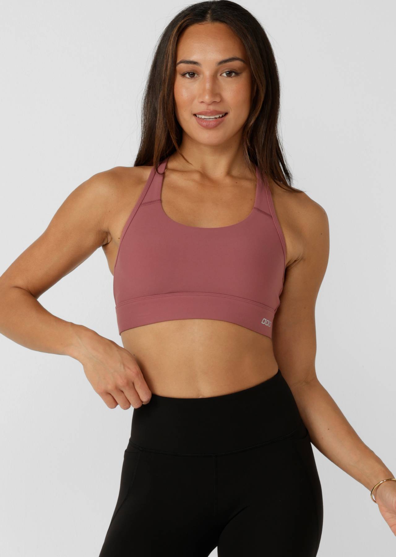 Lorna Jane Amy Maximum Support Sports Bra - Dark Rose Blush