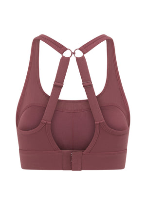 Lorna Jane Amy Maximum Support Sports Bra - Dark Rose Blush