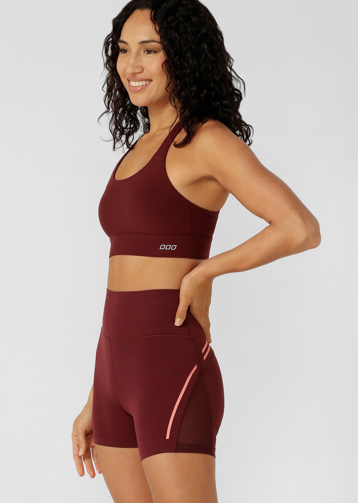 Lorna Jane Amy Maximum Support Sports Bra - Dark Ruby