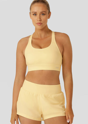Lorna Jane Amy Maximum Support Sports Bra - Lemon Cream