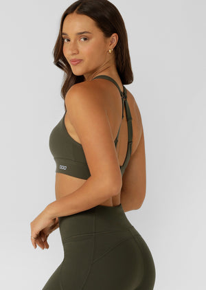 Lorna Jane Amy Maximum Support Sports Bra - Luxury Green