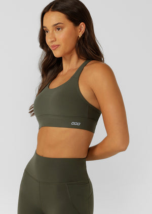 Lorna Jane Amy Maximum Support Sports Bra - Luxury Green