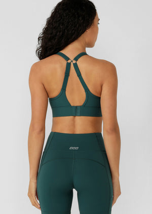 Lorna Jane Amy Maximum Support Sports Bra - Palmetto Green
