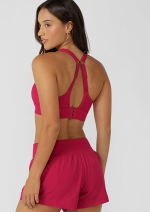 Lorna Jane Amy Maximum Support Sports Bra - Raspberry