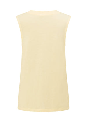 Lorna Jane Lotus Muscle Tank - Buttermilk