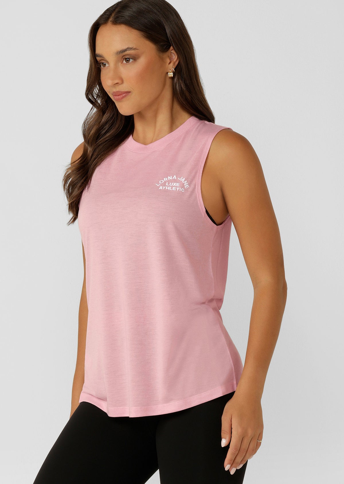 Lorna Jane Lotus Muscle Tank - Dusty Rose