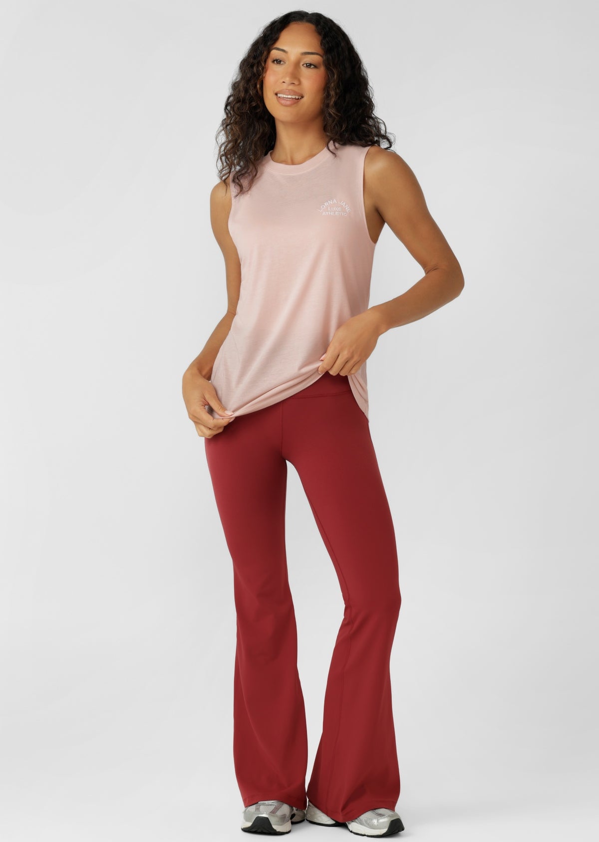 Lorna Jane Lotus Muscle Tank - Enchanted Pink