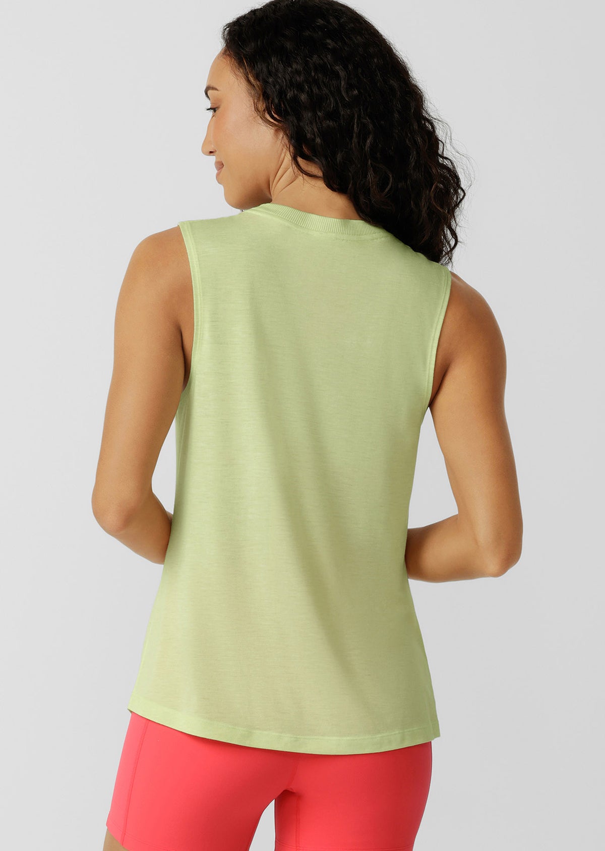 Lorna Jane Lotus Muscle Tank - Lime Cordial Marl