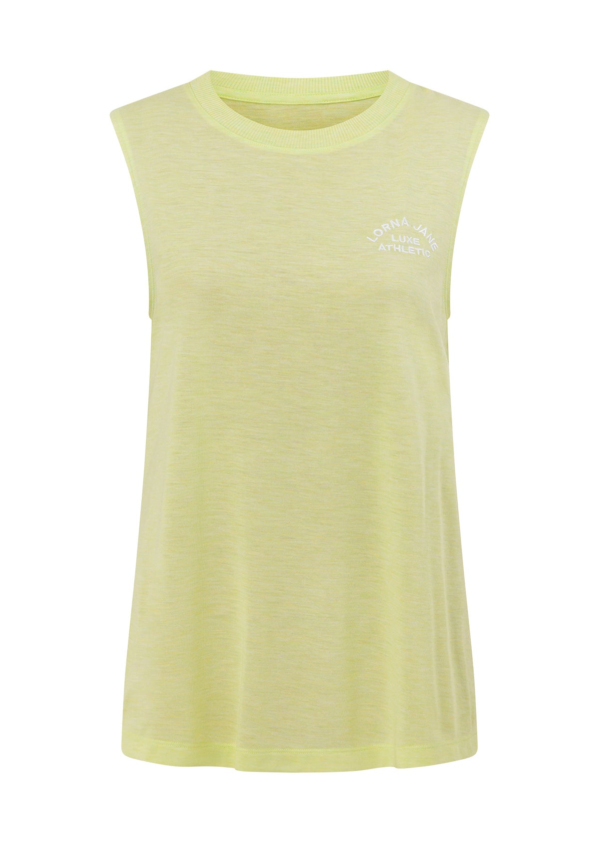 Lorna Jane Lotus Muscle Tank - Lime Cordial Marl