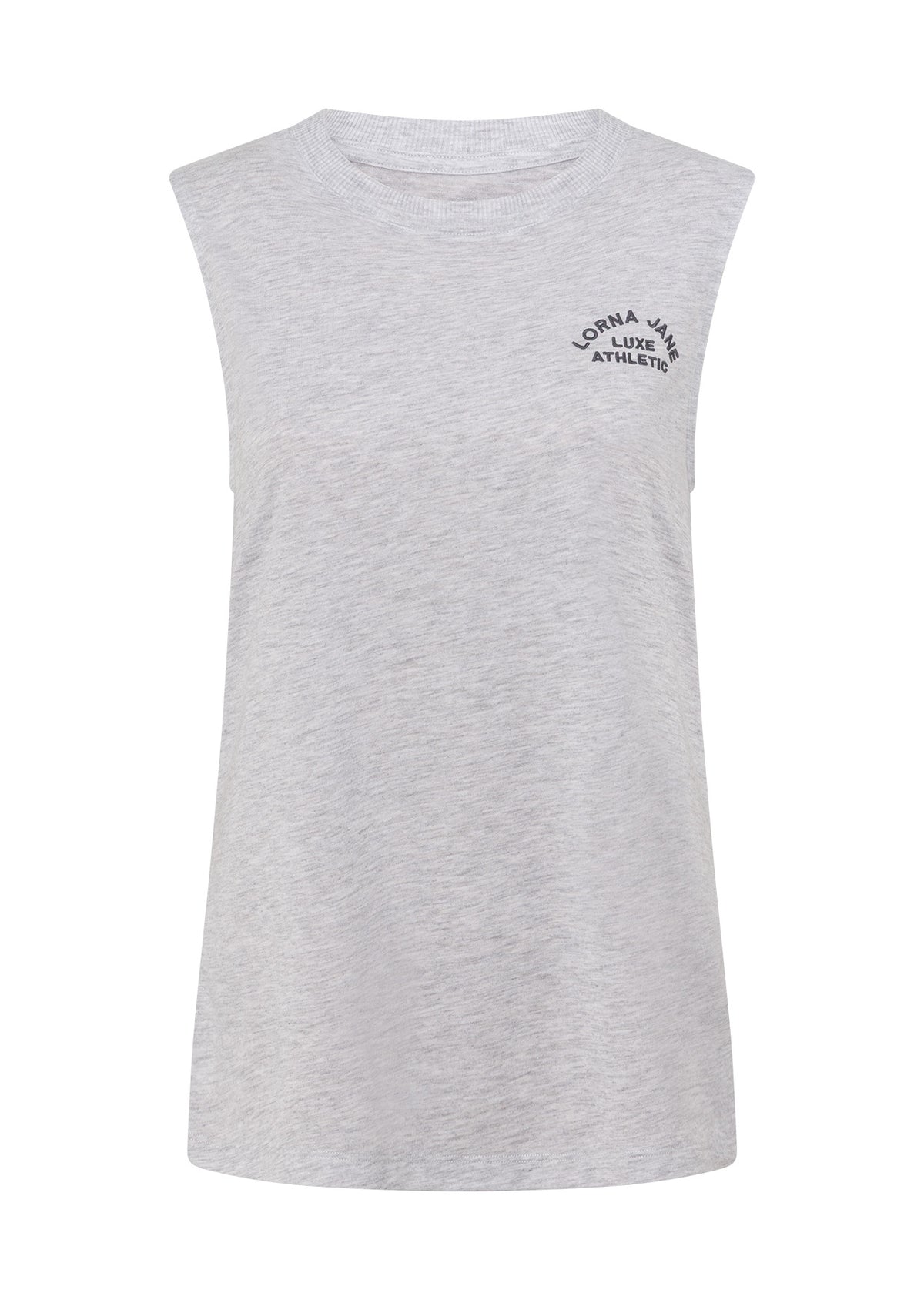 Lorna Jane Lotus Muscle Tank - Light Grey Marl