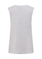 Lorna Jane Lotus Muscle Tank - Light Grey Marl