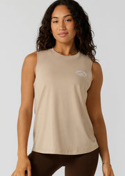 Lorna Jane Lotus Muscle Tank - Latte
