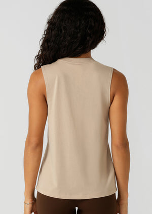 Lorna Jane Lotus Muscle Tank - Latte