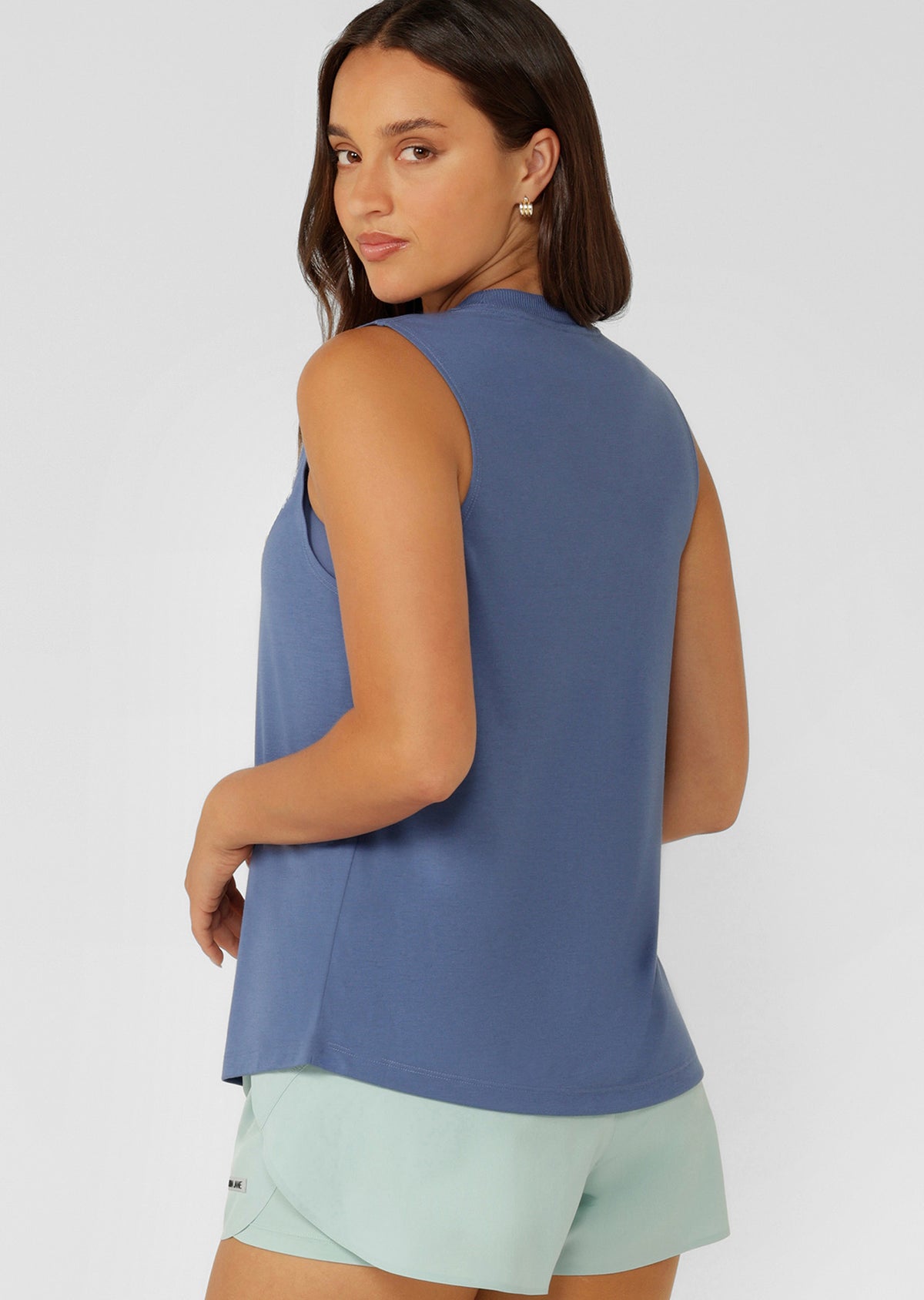 Lorna Jane Lotus Muscle Tank - Misty Blue