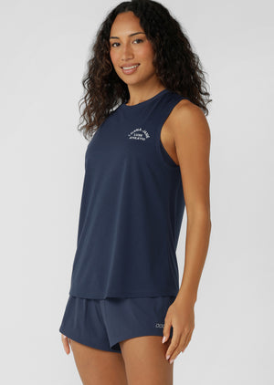 Lorna Jane Lotus Muscle Tank - Platinum Navy