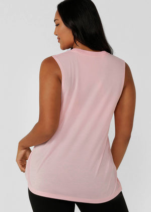 Lorna Jane Lotus Muscle Tank - Peony