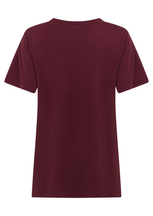Lorna Jane Lotus T-Shirt - Cranberry