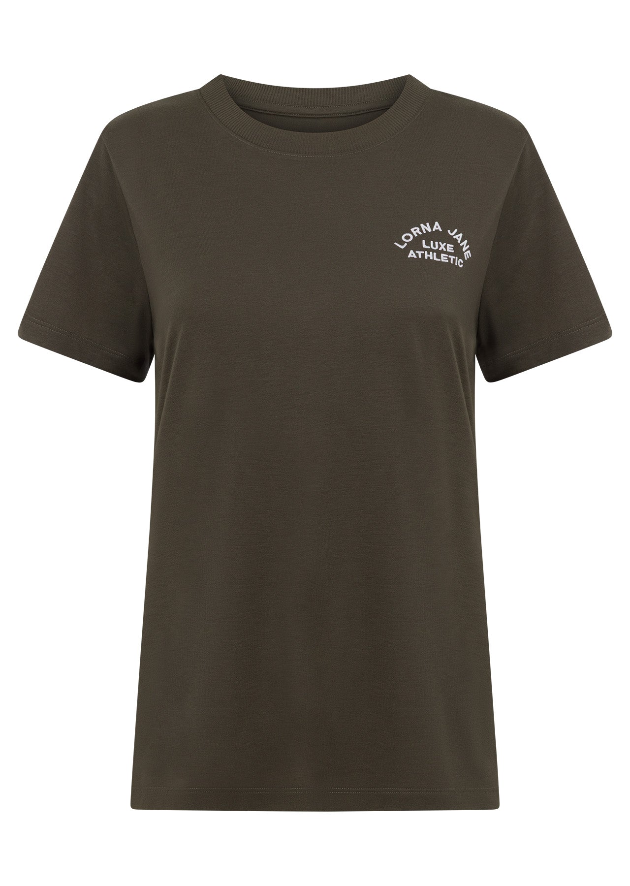Lorna Jane Lotus T-Shirt - Dark Khaki Haze