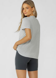 Lorna Jane Lotus T-Shirt - Grey Marl