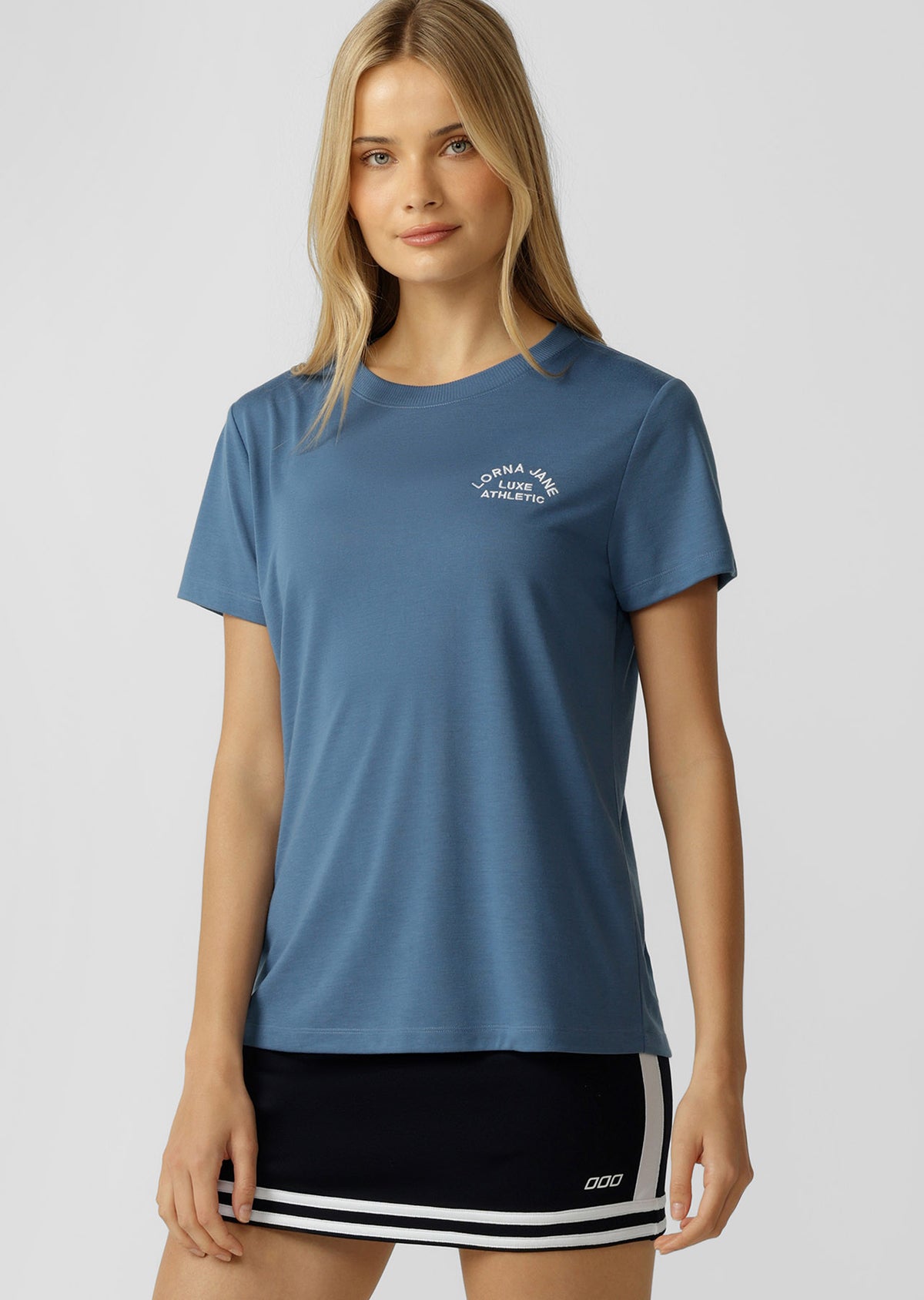 Lorna Jane Lotus T-Shirt - Light Frost Blue