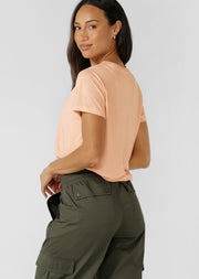 Lorna Jane Lotus T-Shirt - Pale Peach
