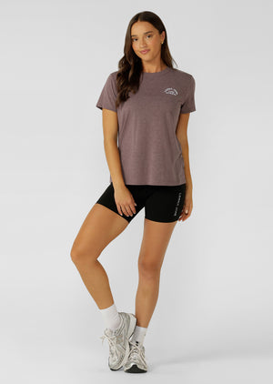 Lorna Jane Lotus T-Shirt - Stone Marl