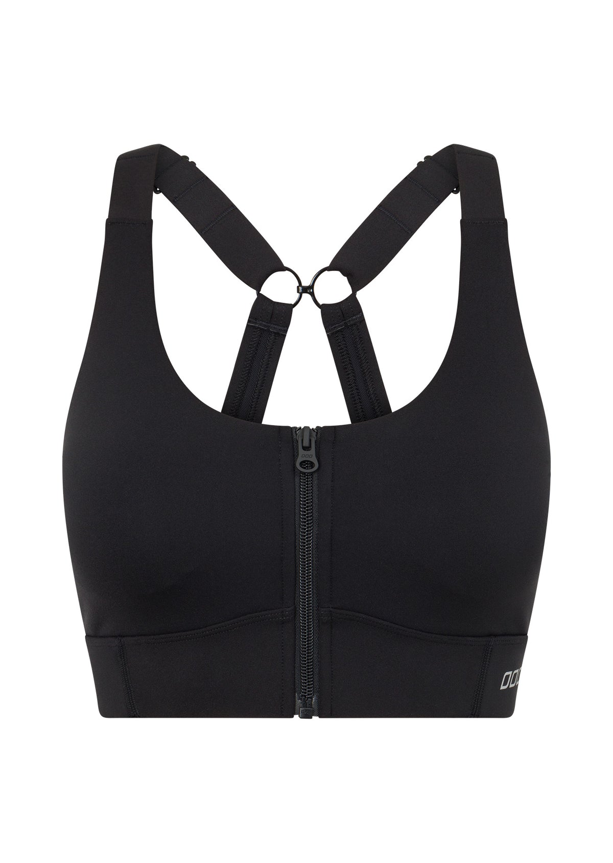 Lorna Jane Zip & Go Sports Bra - Black