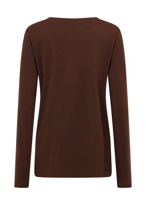 Lorna Jane Lotus Long Sleeve Top - Espresso