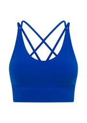Lorna Jane Lotus Longline Sports Bra - Cobalt Blue