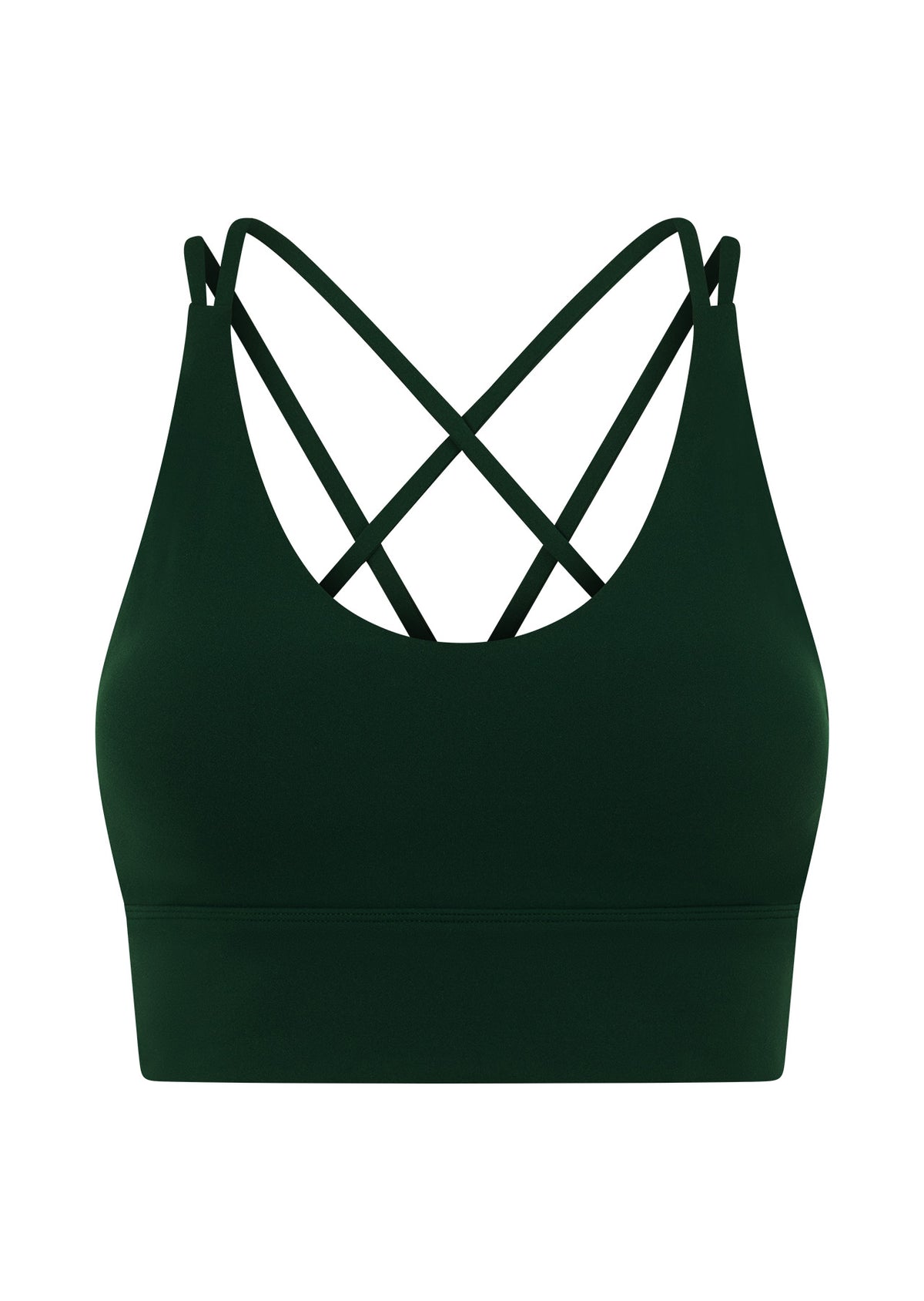 Lorna Jane Lotus Longline Sports Bra - Dark Green