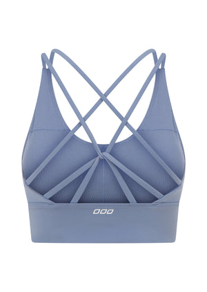Lorna Jane Lotus Longline Sports Bra - Gravity Grey