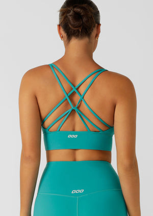 Lorna Jane Lotus Longline Sports Bra - Maui