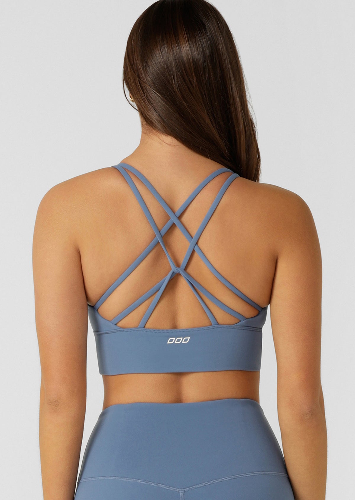 Lorna Jane Lotus Longline Sports Bra - Moonlight Blue