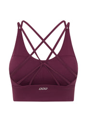 Lorna Jane Lotus Longline Sports Bra - Mulberry