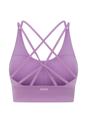 Lorna Jane Lotus Longline Sports Bra - Paisley Purple