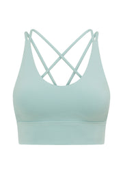 Lorna Jane Lotus Longline Sports Bra - Sea Mist