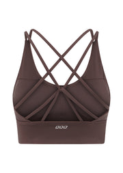 Lorna Jane Lotus Longline Sports Bra - Stone