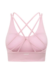 Lorna Jane Lotus Longline Sports Bra - Sweet Pink