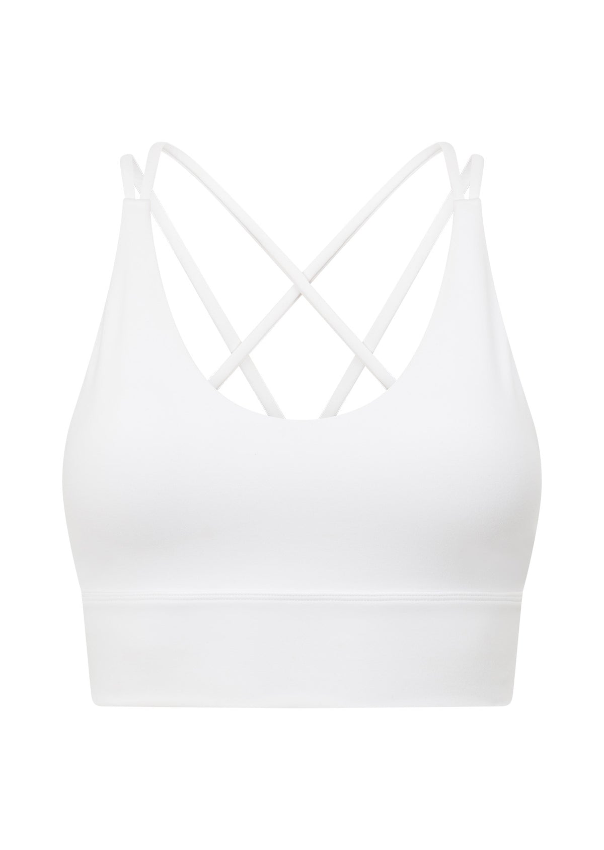 Lorna Jane Lotus Longline Sports Bra - Recycled White