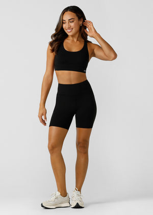 Lorna Jane Amy Phone Pocket Tech Bike Shorts - Black