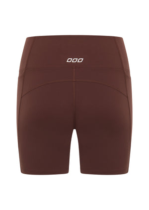 Lorna Jane Amy Phone Pocket Tech Bike Shorts - Truffle