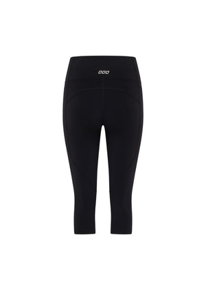 Lorna Jane Amy Phone Pocket 3/4 Tech Leggings - Black