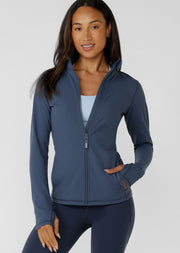 Lorna Jane Amy Thermal Active Zip Through Jacket - Ash Blue